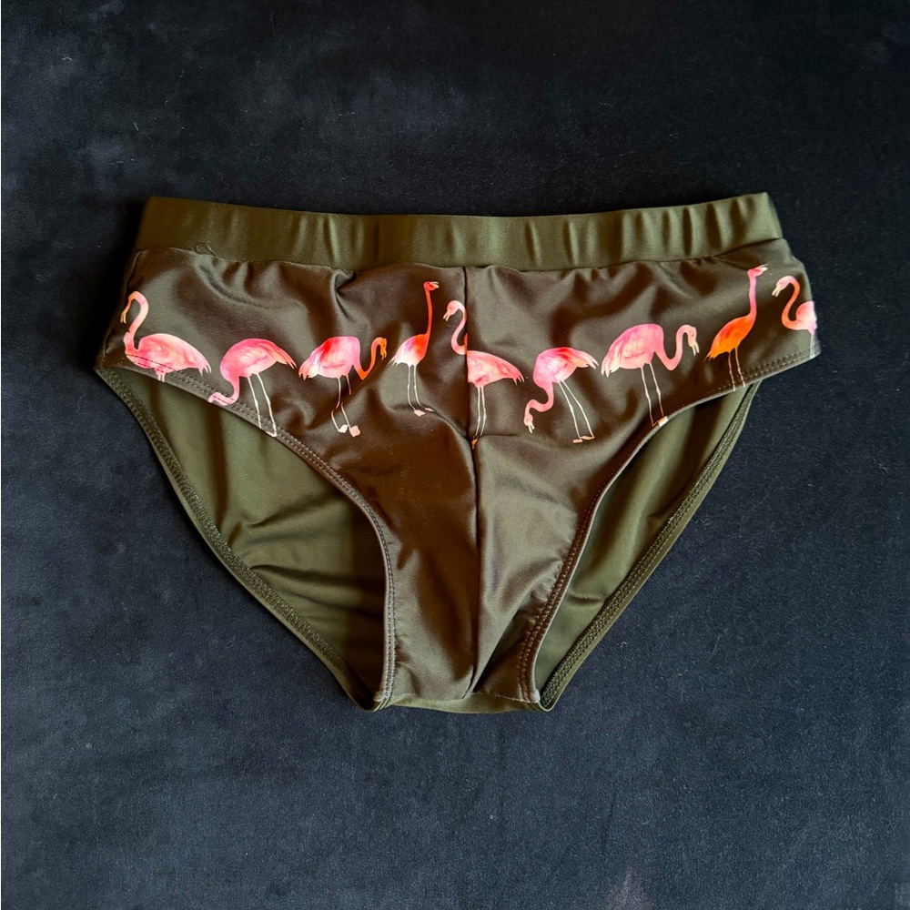 Flamingo Print Swim Brief